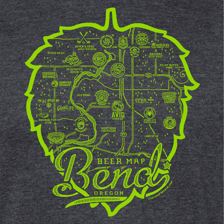 Bend Beer Map T-Shirt