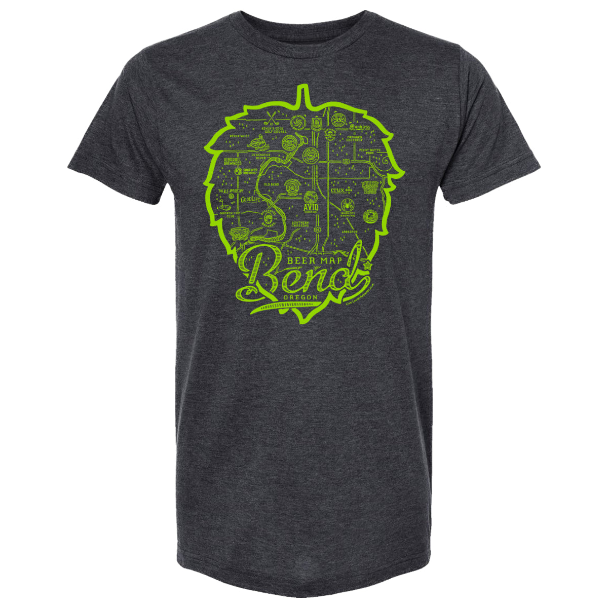 Bend Beer Map T Shirt Live Local Apparel