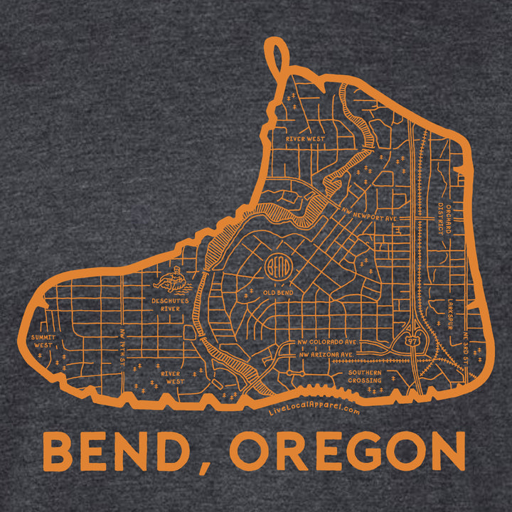 Bend Boot Map T-Shirt