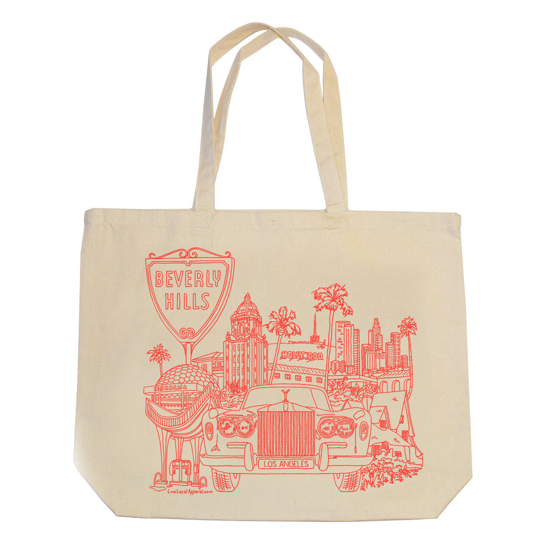 Beverly Hills Rolls Royce Jumbo Tote Bag