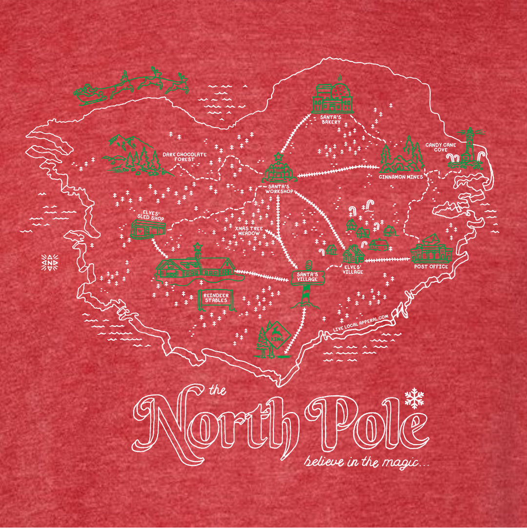 The North Pole Map T-Shirt