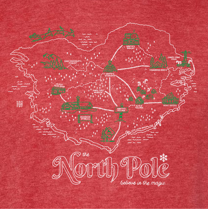 The North Pole Map T-Shirt