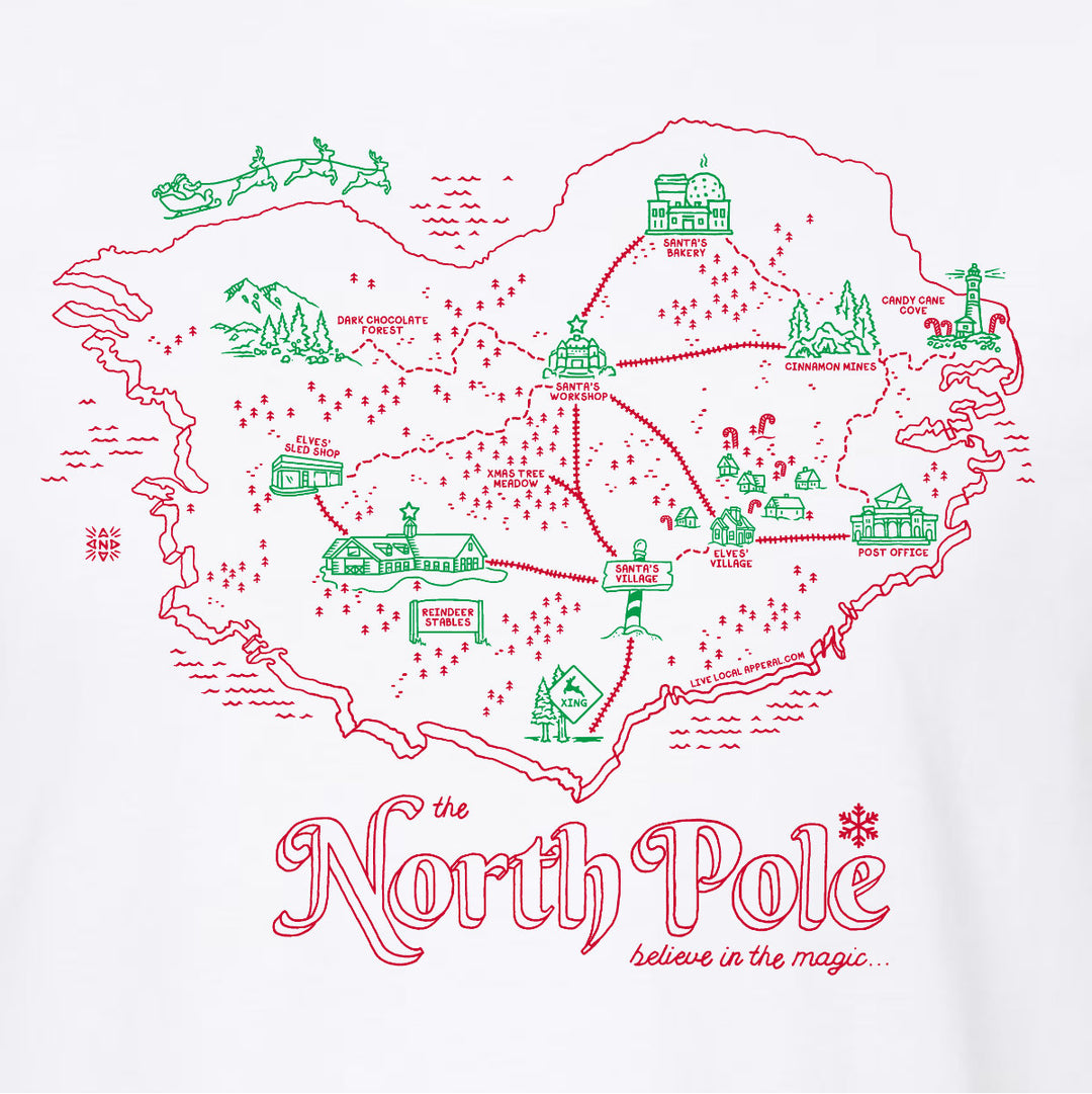 The North Pole Map T-Shirt