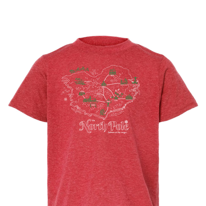 The North Pole Map Youth T-Shirt