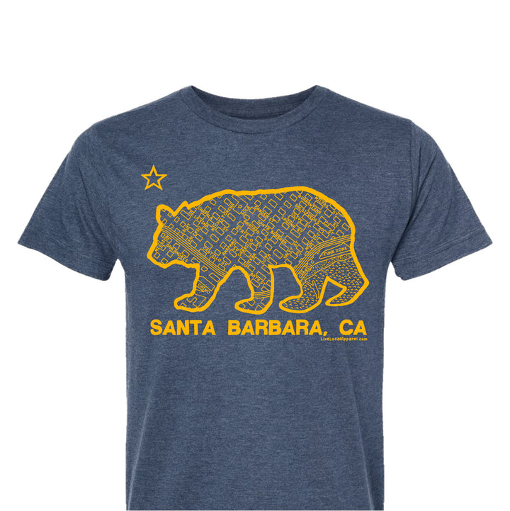 Santa Barbara Bear Map T-Shirt