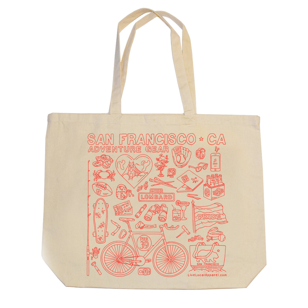 San Francisco Adventure Gear Jumbo Tote Bag
