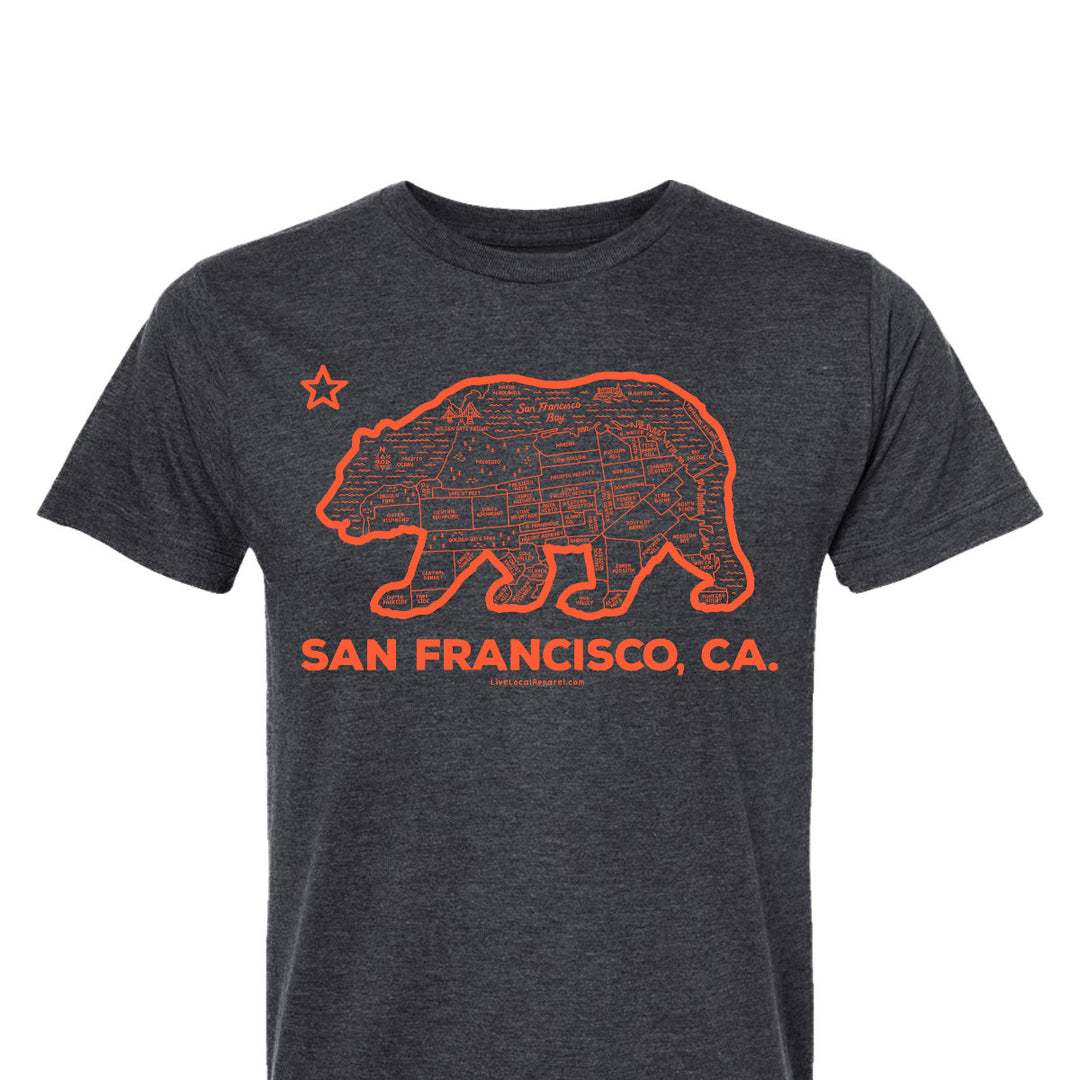 San Francisco Bear Map T-Shirt