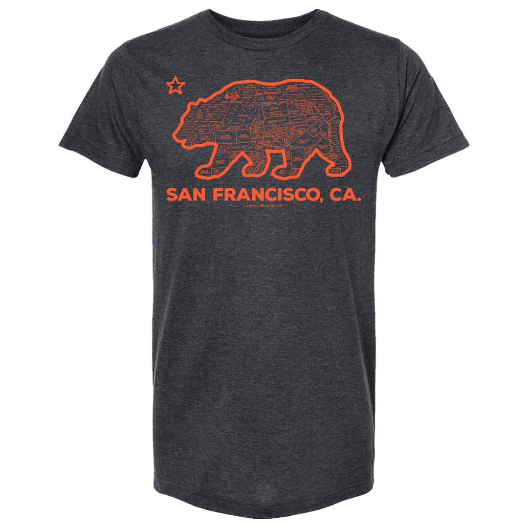 San Francisco Bear Map T-Shirt