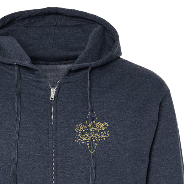 San Diego Beach Zip Hoodie