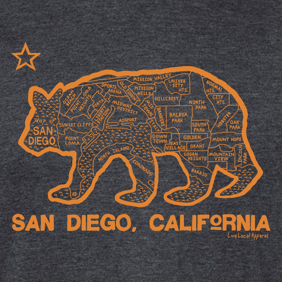 San Diego Bear Map T-Shirt