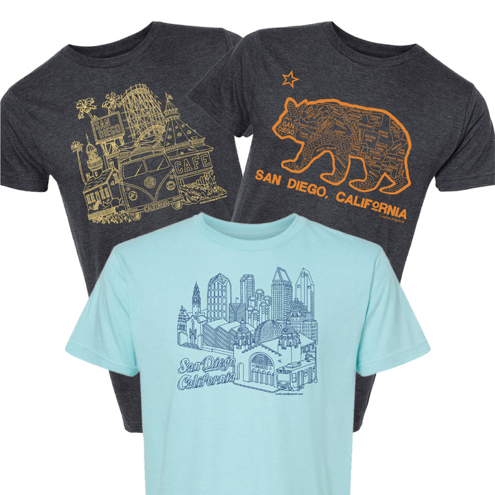 San Diego Trifecta Collection: 3 shirts, one low price!