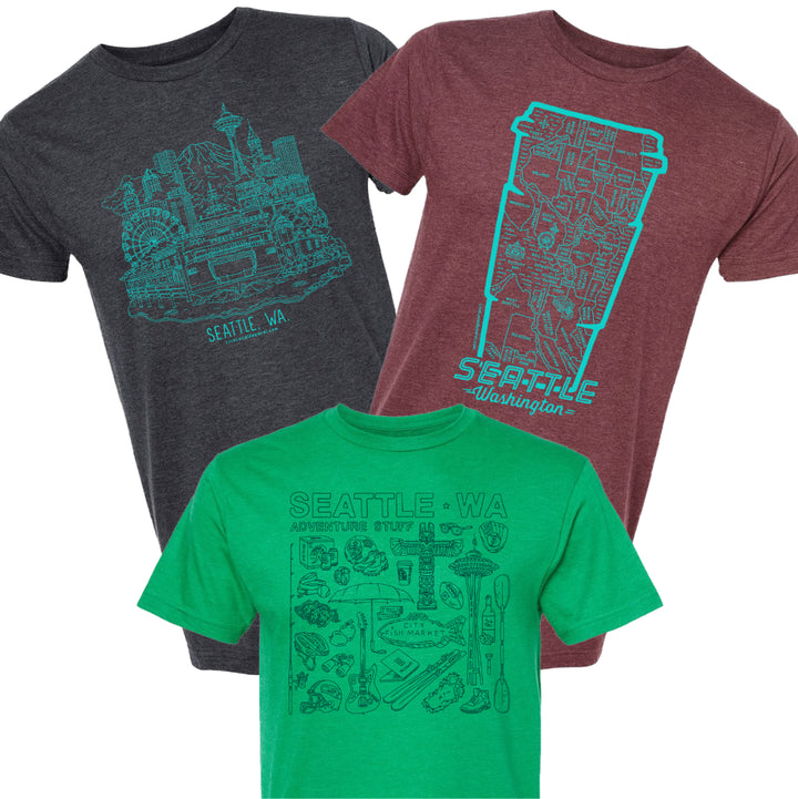 Seattle Trifecta Collection: 3 shirts, one low price!