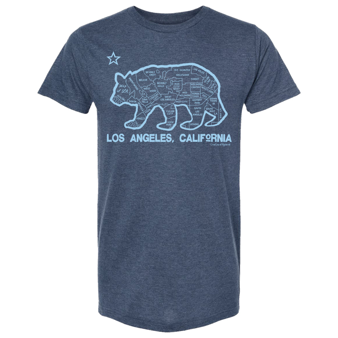 Los Angeles Bear Map T-Shirt