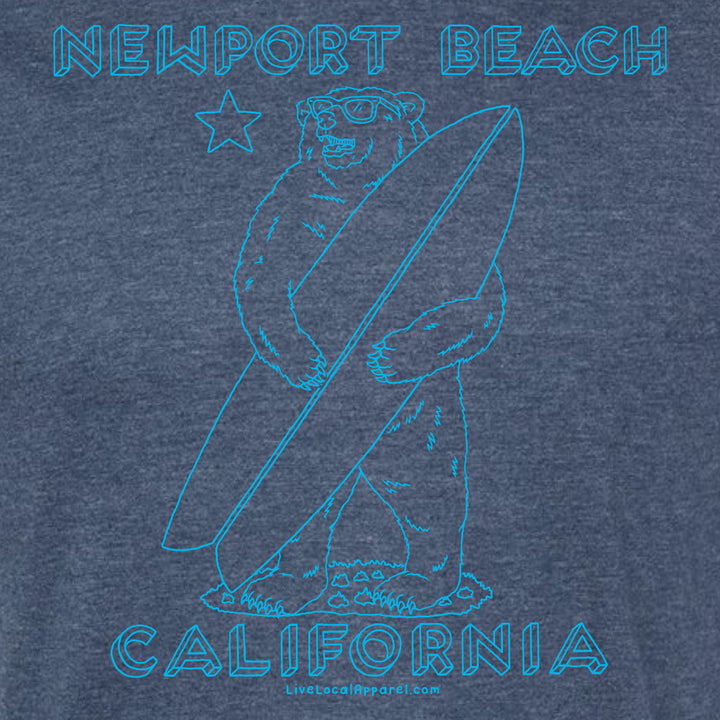 Newport Beach Surf Bear T-Shirt