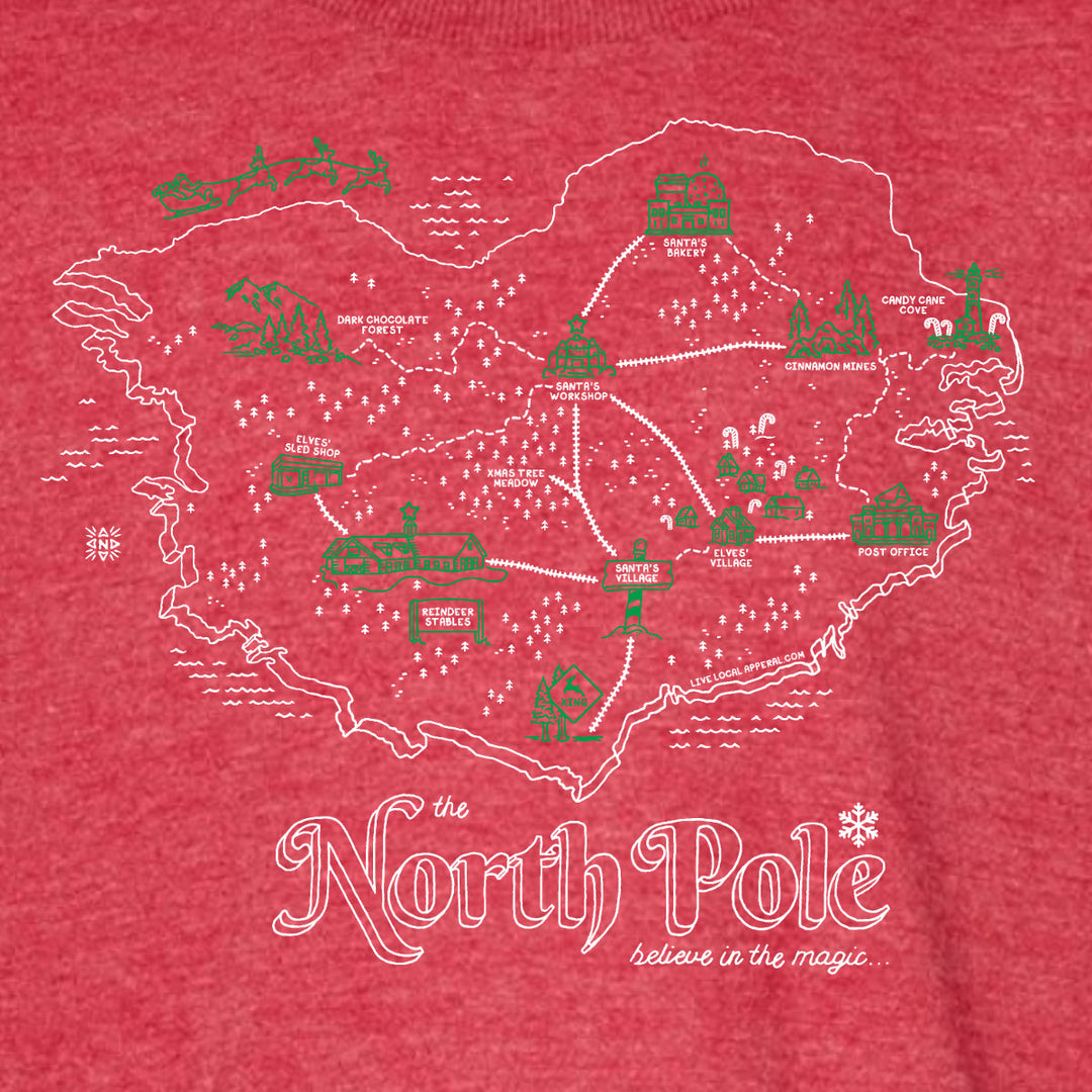 The North Pole Map Toddler T-Shirt