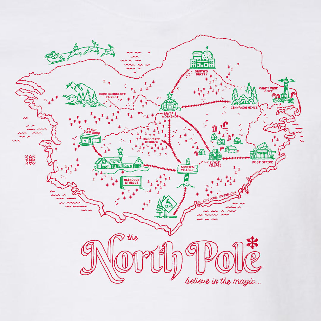 The North Pole Map Toddler T-Shirt