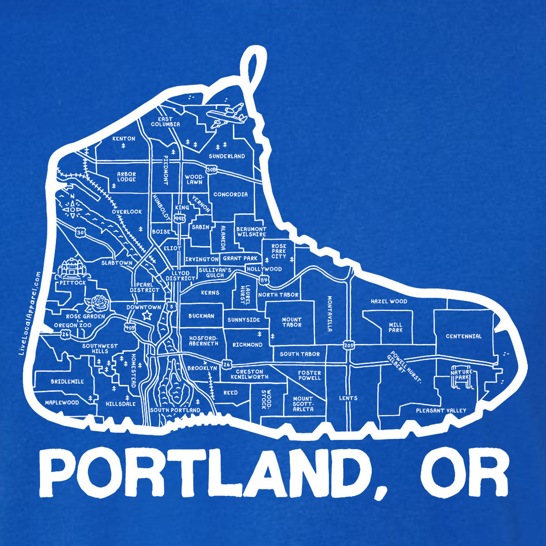 Portland Boot Map T-Shirt