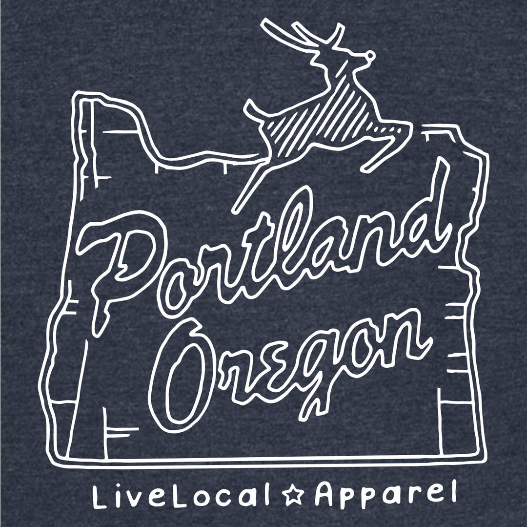 Portland Boot Map Zip Hoodie