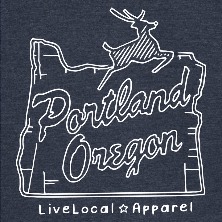 Portland Boot Map Zip Hoodie