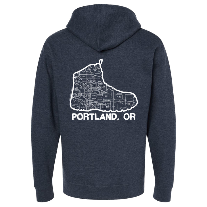 Portland Boot Map Zip Hoodie
