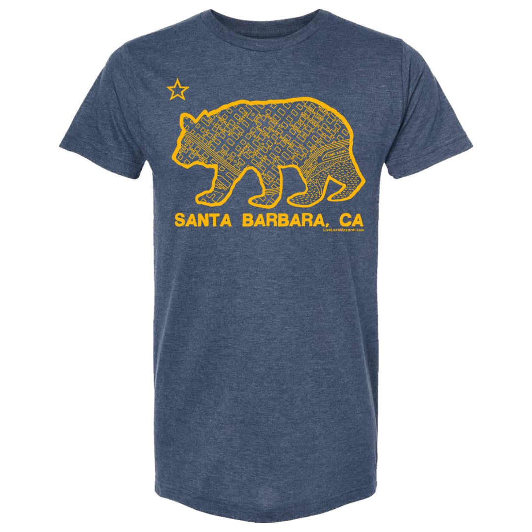 Santa Barbara Bear Map T-Shirt