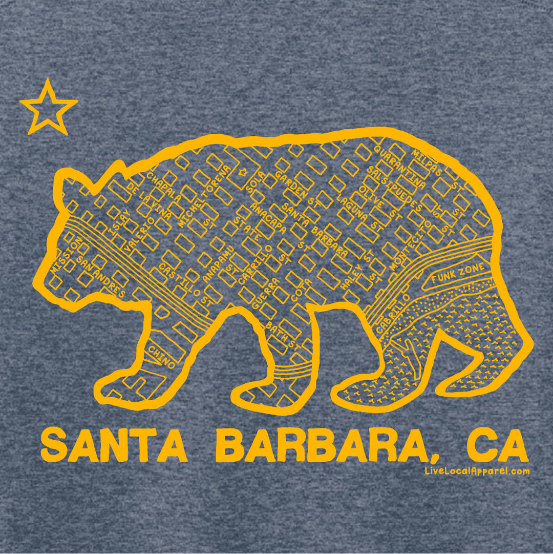 Women's Santa Barbara Bear Map Tank Top