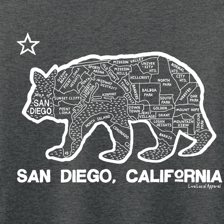 Women's San Diego Bear Map Tank Top