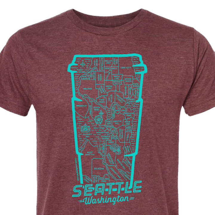 Seattle Coffee Map T-Shirt