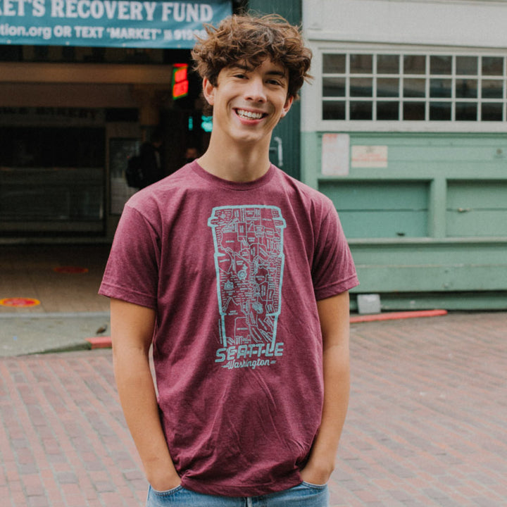 Seattle Coffee Map T-Shirt