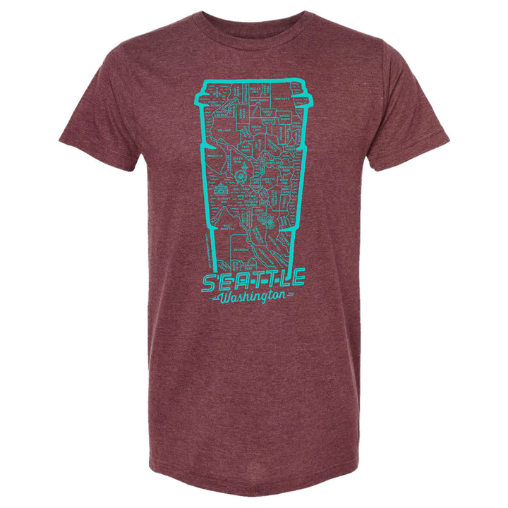 Seattle Coffee Map T-Shirt