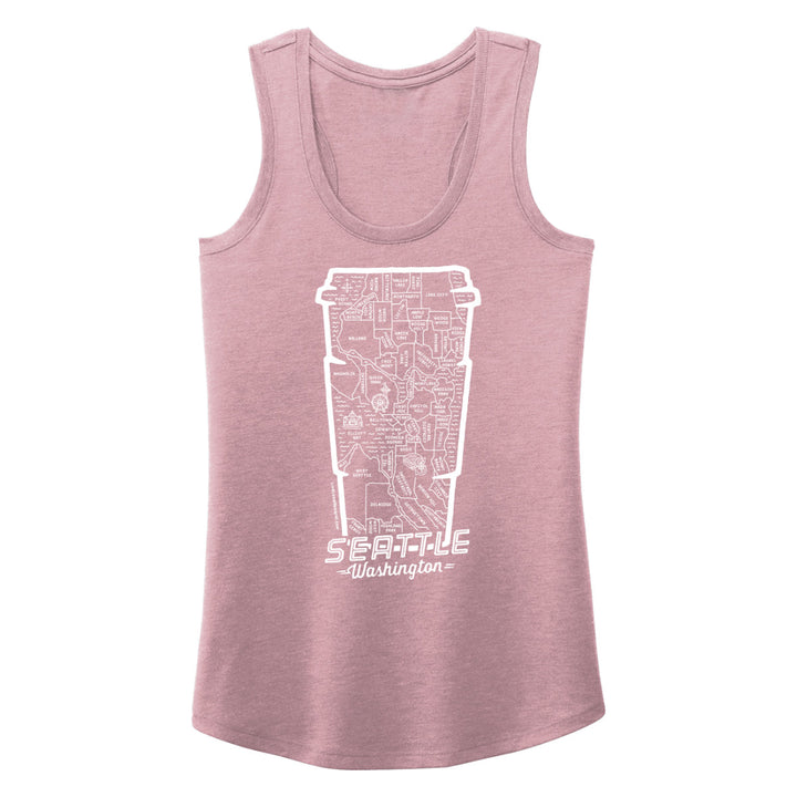 Women's Seattle Coffee Map Tank Top