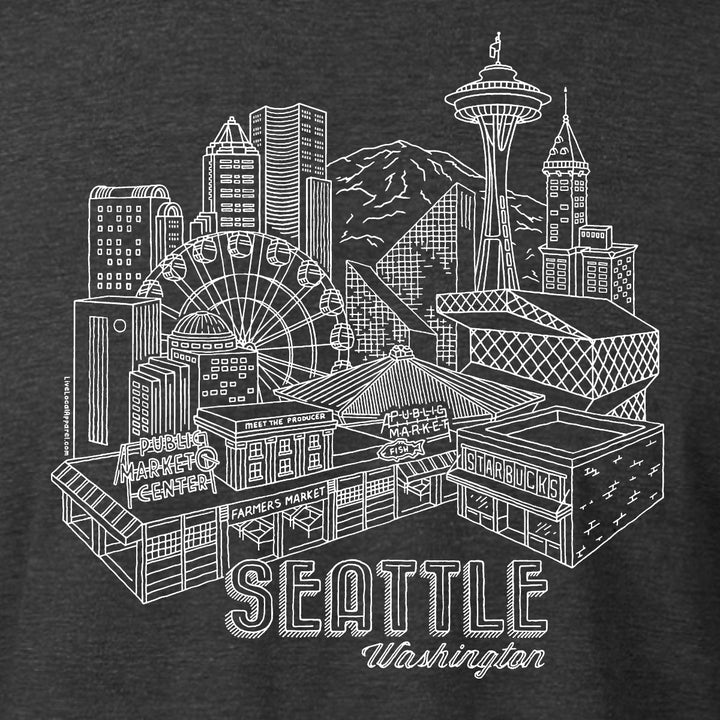 Seattle Highlights Long Sleeve T-Shirt