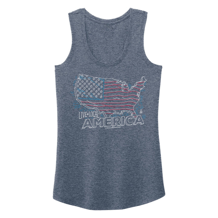 Womens Live Local America Tank Top