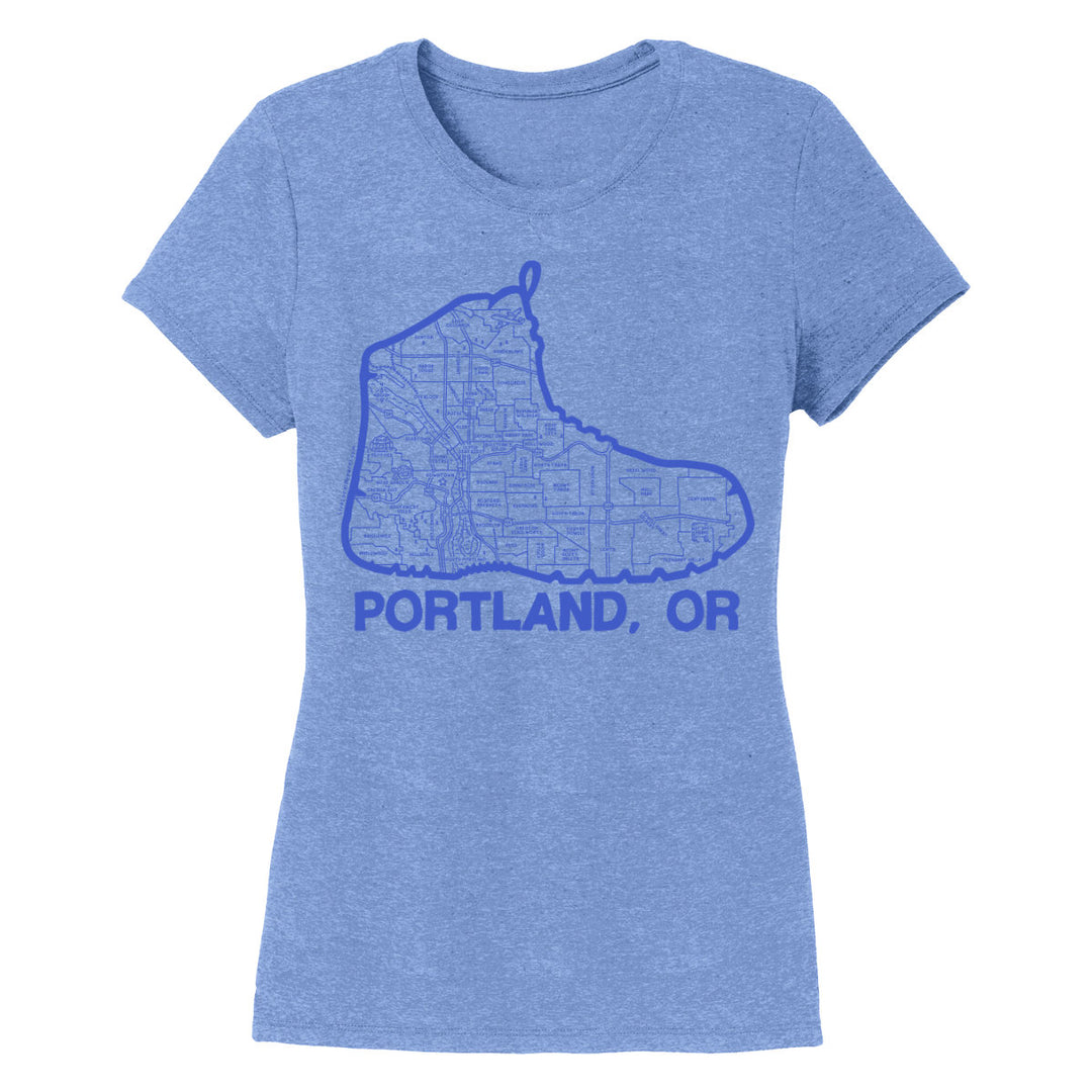 Women's Portland Boot Map T-Shirt